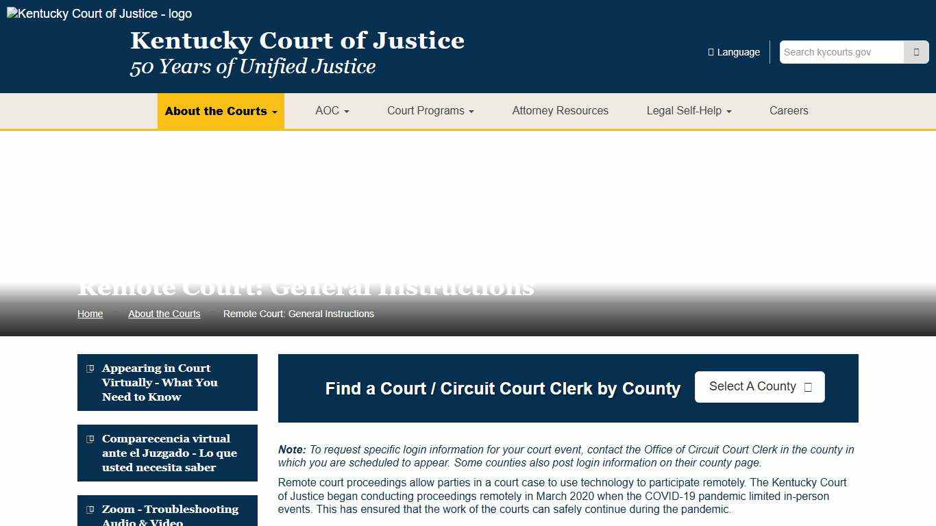 Remote Court: General Instructions - Kentucky Court of Justice